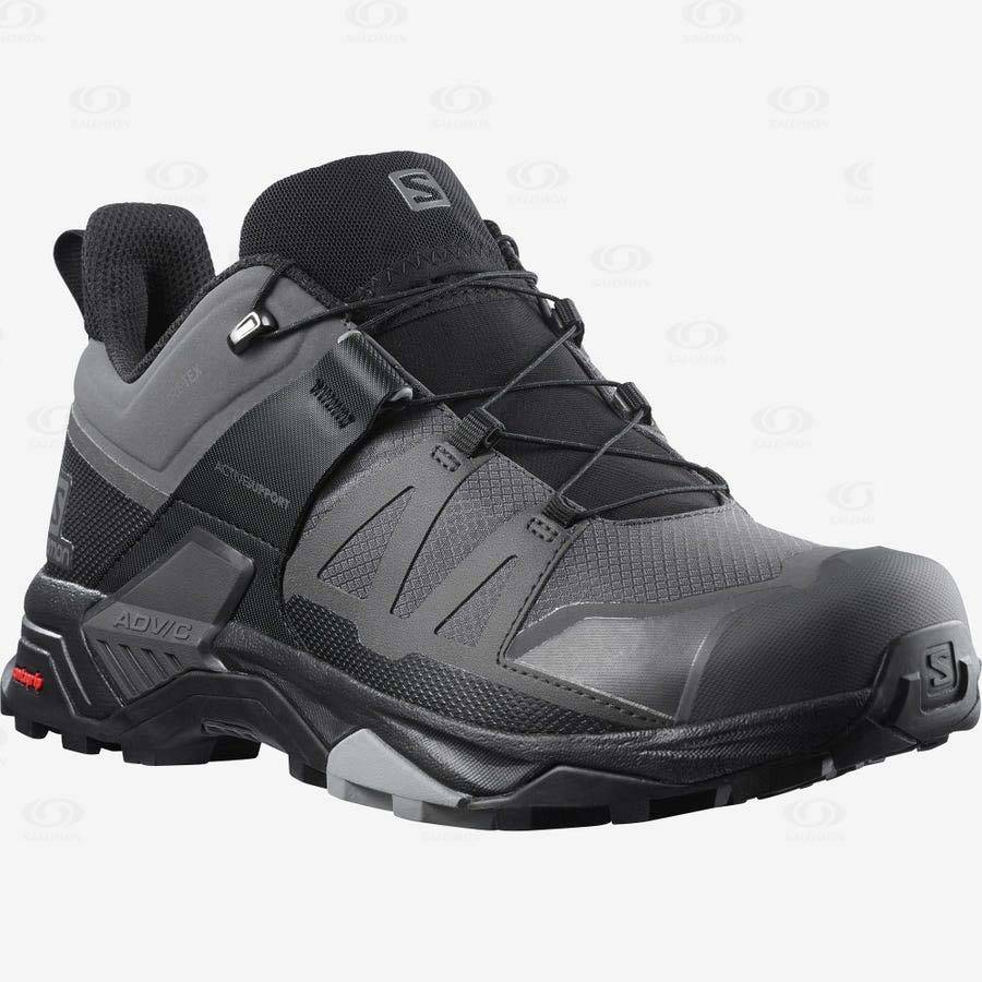 Grey Men's Salomon X ULTRA 4 GORE-TEX Hiking Shoes | USA-O1873
