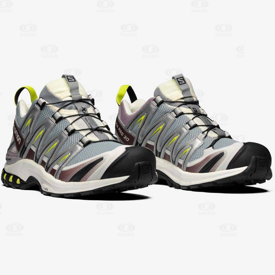 Grey / Purple Women's Salomon XA PRO 3D Sneakers | USA-M1083