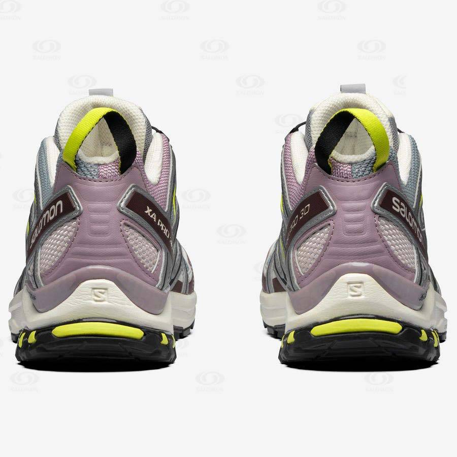 Grey / Purple Women's Salomon XA PRO 3D Sneakers | USA-M1083