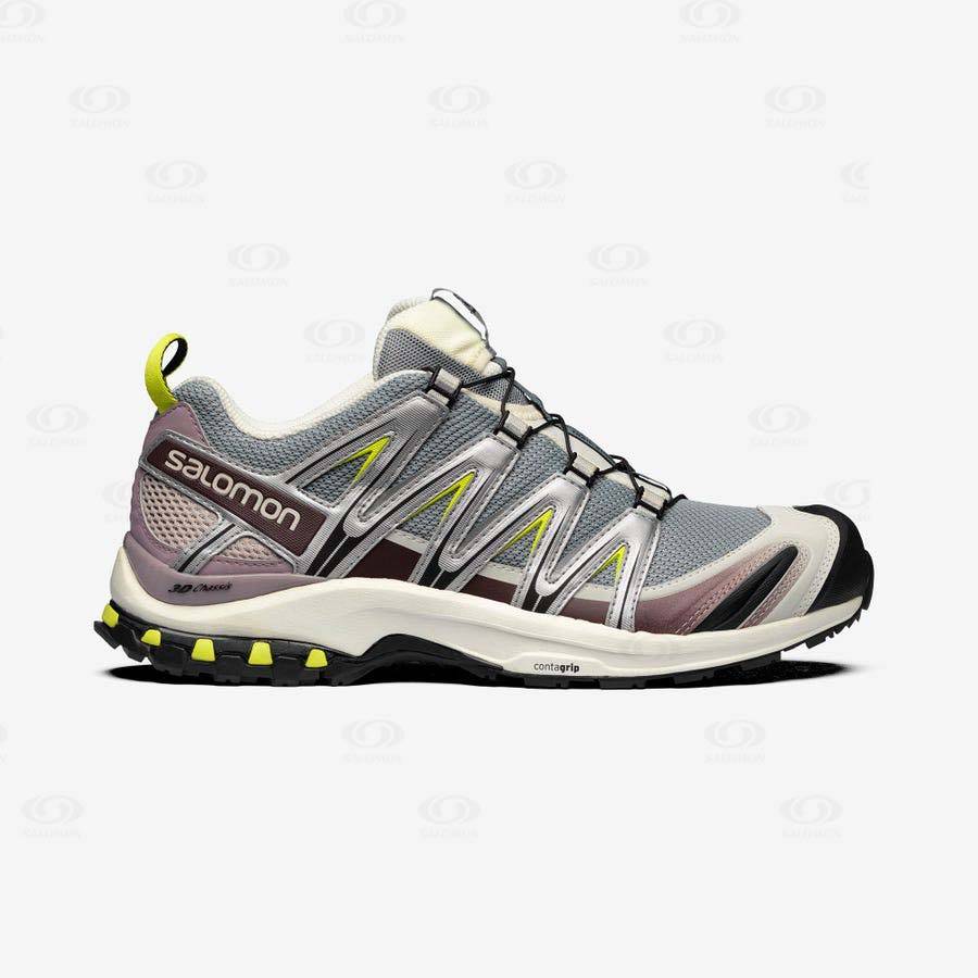 Grey / Purple Women\'s Salomon XA PRO 3D Sneakers | USA-M1083