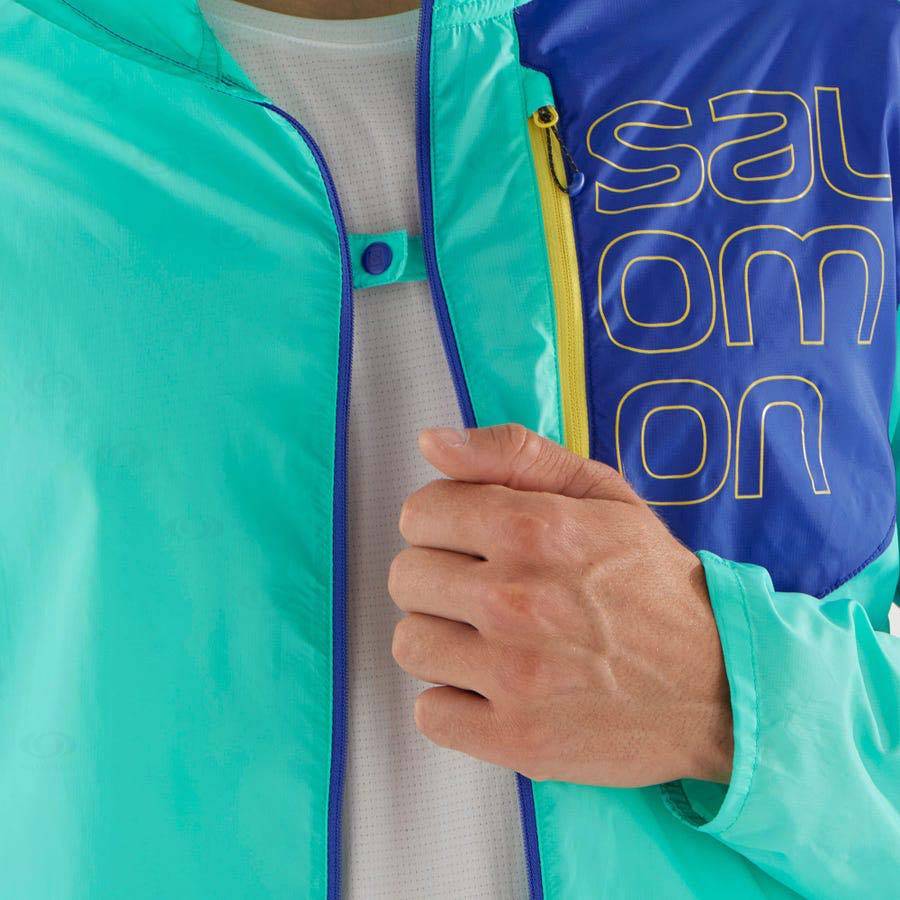 Mint Men's Salomon BONATTI CROSS WIND Windbreaker | USA-O2435