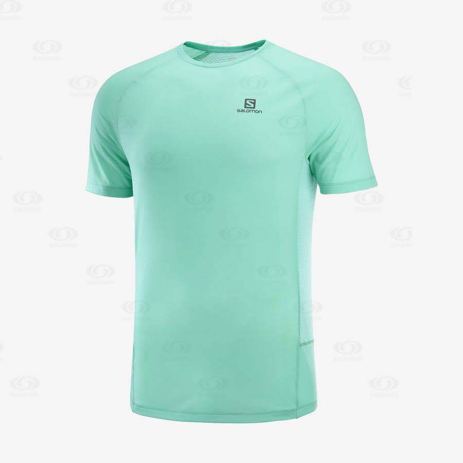 Mint Men\'s Salomon PROMO CROSS REBEL T Shirts | USA-O1187