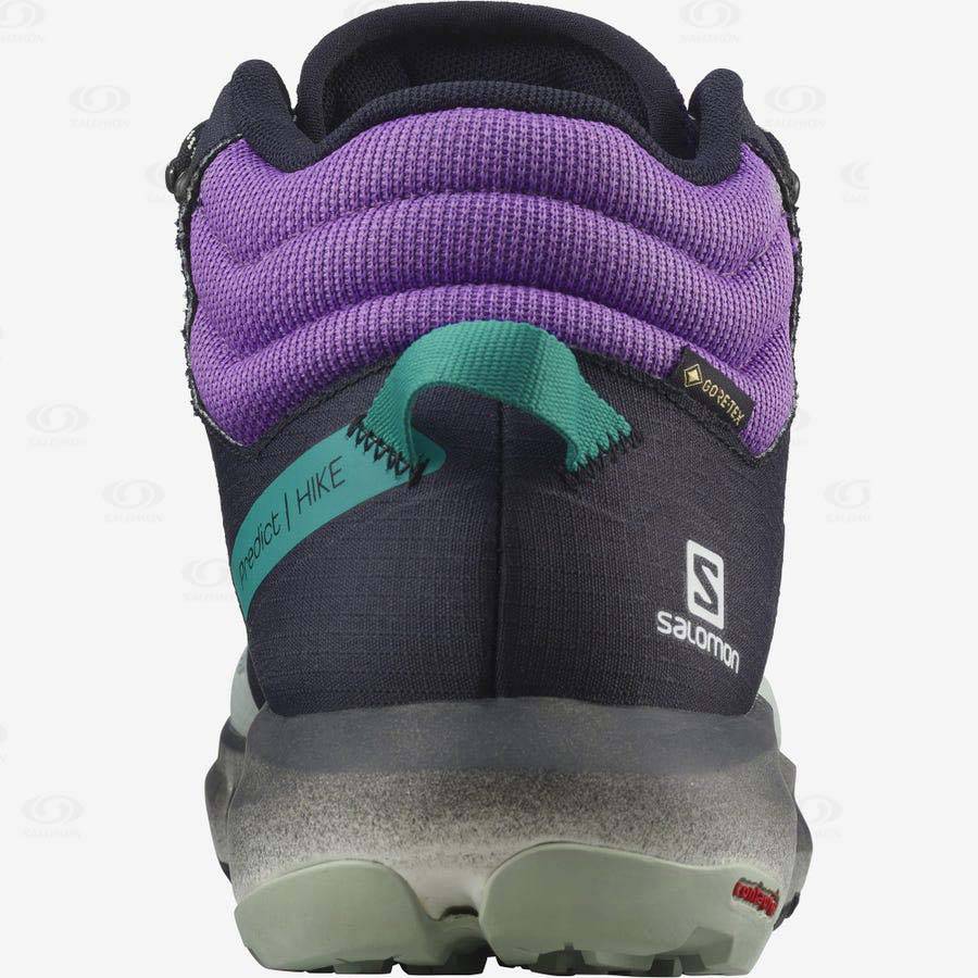 Mint / Purple Men's Salomon PREDICT HIKE MID GORE-TEX Hiking Boots | USA-N2394