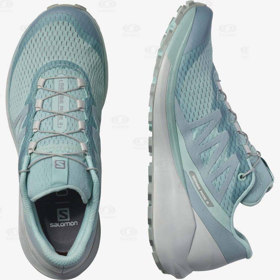Mint Women's Salomon SENSE RIDE 4 Trail Running Shoes | USA-S2171