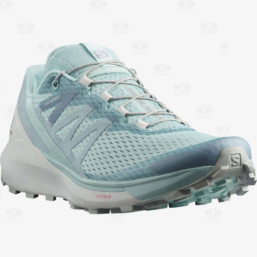 Mint Women's Salomon SENSE RIDE 4 Trail Running Shoes | USA-S2171