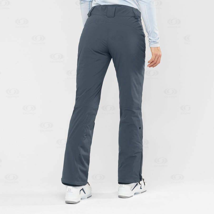 Navy / Blue Women's Salomon THE BRILLIANT Ski Pants | USA-wA1395