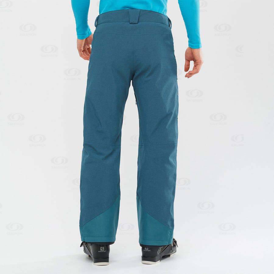 Navy Men's Salomon UNTRACKED Ski Pants | USA-A1339