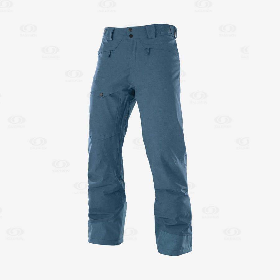 Navy Men\'s Salomon UNTRACKED Ski Pants | USA-A1339