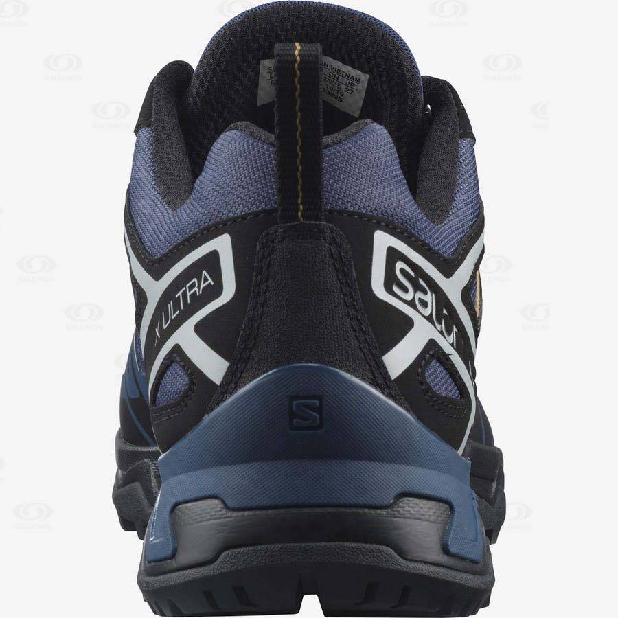 Navy Men's Salomon X ULTRA 3 Hiking Shoes | USA-M1181