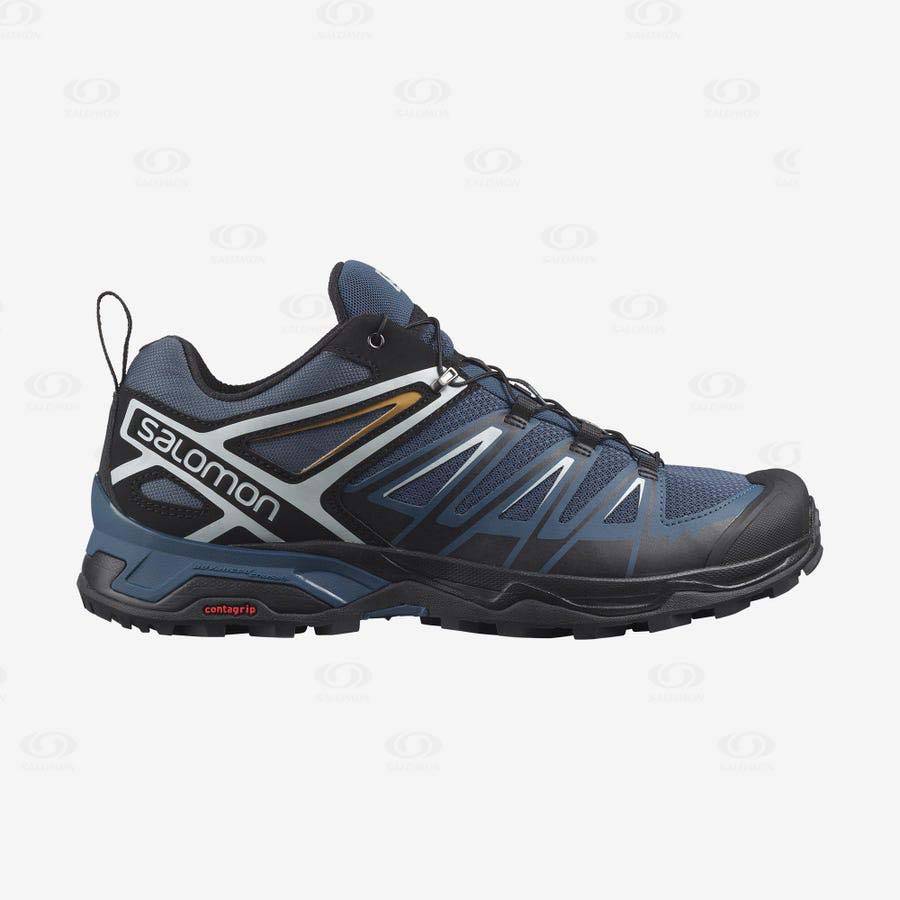 Navy Men\'s Salomon X ULTRA 3 Hiking Shoes | USA-M1181