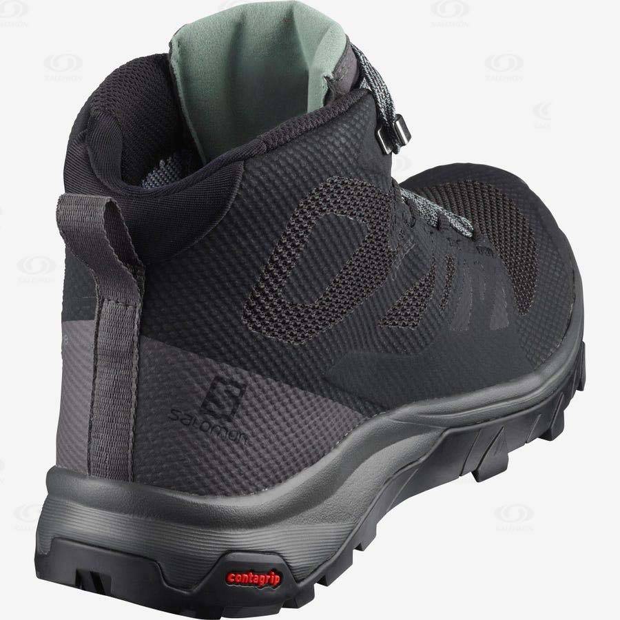 Navy Women's Salomon OUTLINE MID GORE-TEX Waterproof Shoes | USA-M2063