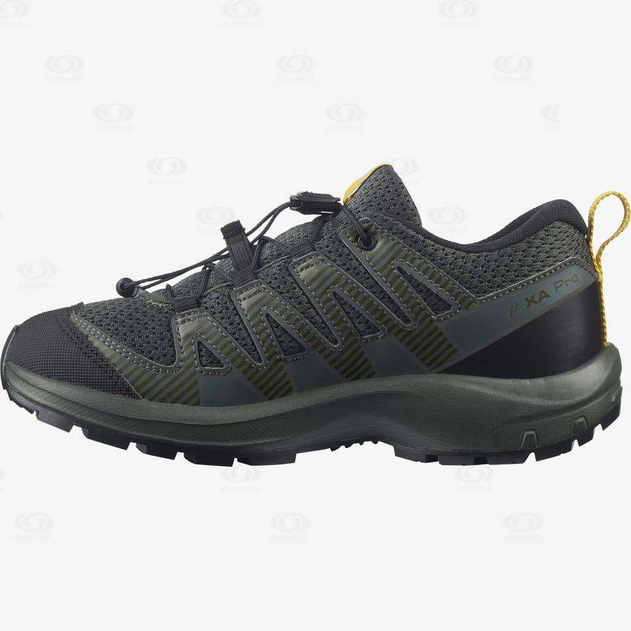 Olive Kids' Salomon XA PRO V8 Trail Running Shoes | USA-W1370