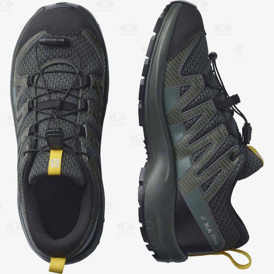 Olive Kids' Salomon XA PRO V8 Trail Running Shoes | USA-W1370