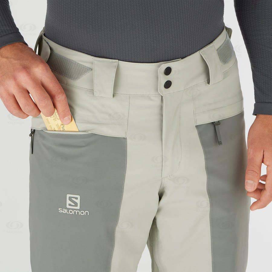 Olive Men's Salomon BRILLIANT Ski Pants | USA-A1045