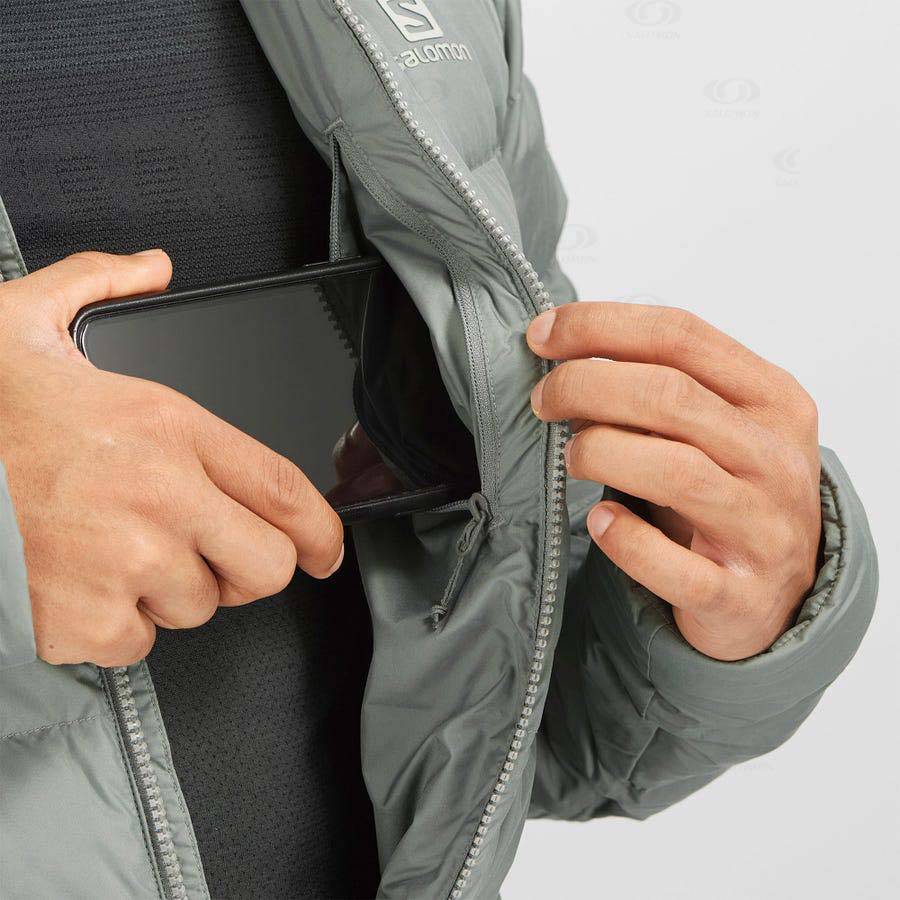 Olive Men's Salomon ESSENTIAL XWARM INSULATED Insulated Jackets | USA-M1811