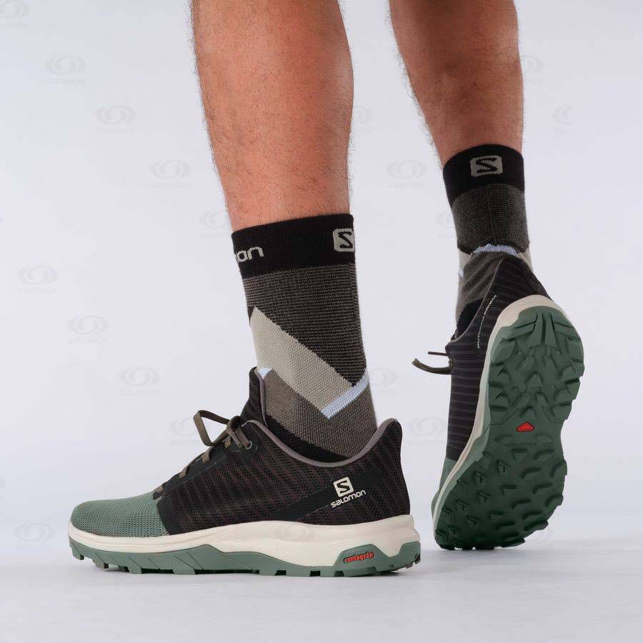 Olive Men's Salomon OUTBOUND PRISM Hiking Shoes | USA-A1892