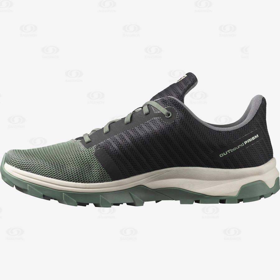 Olive Men's Salomon OUTBOUND PRISM Hiking Shoes | USA-A1892