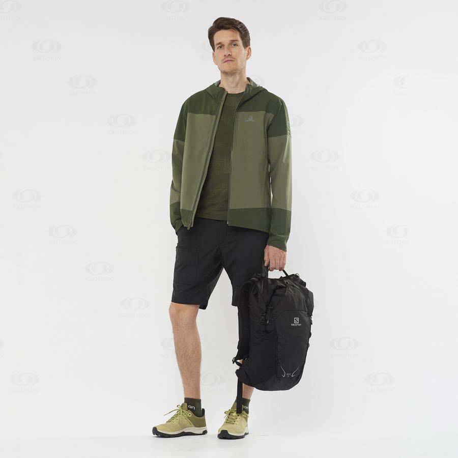 Olive Men's Salomon OUTRACK WATERPROOF 2.5L Waterproof Jackets | USA-wO1686