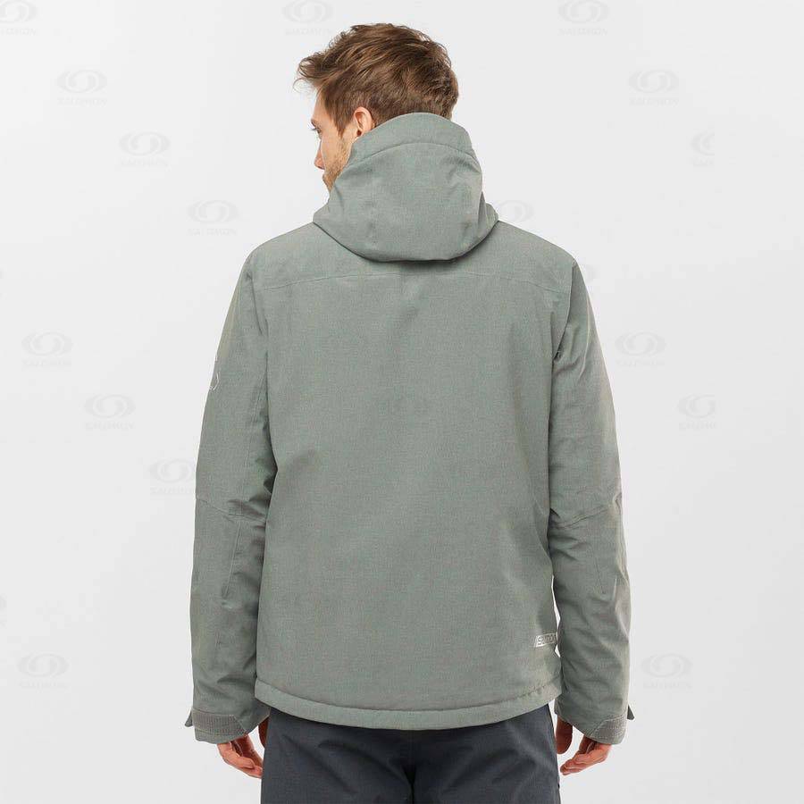 Olive Men's Salomon UNTRACKED Ski Jackets | USA-O1147