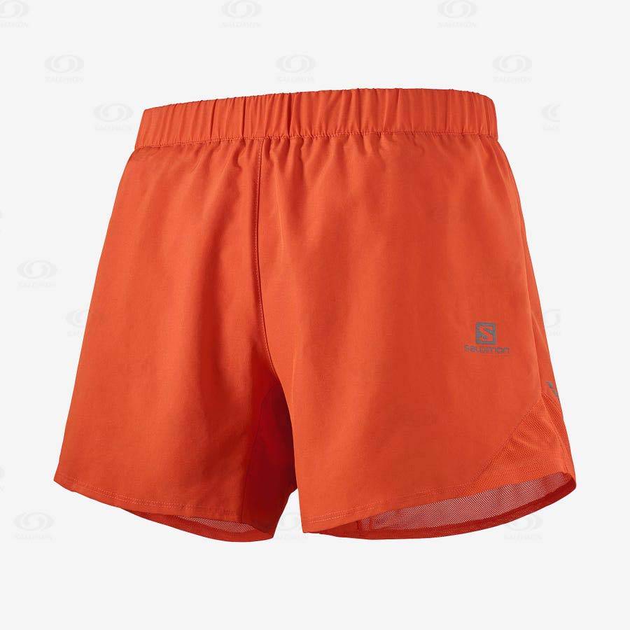 Orange Men\'s Salomon CROSS REBEL 5\'\' Shorts | USA-L2292