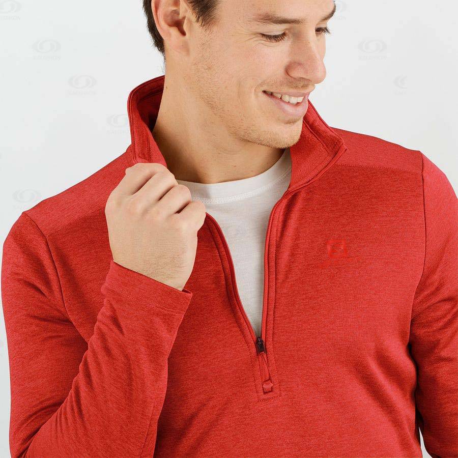 Orange Men's Salomon ESSENTIAL LIGHTWARM SEAMLESS Hoodie | USA-S2458