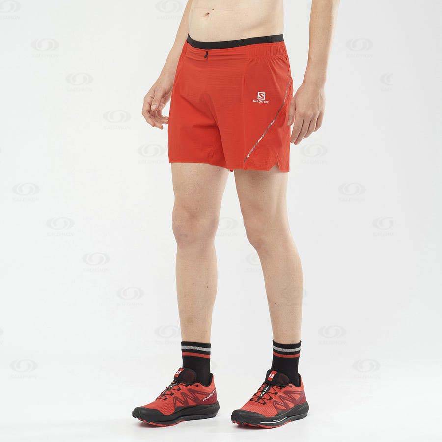 Orange Men's Salomon SENSE AERO 5'' Shorts | USA-M1531