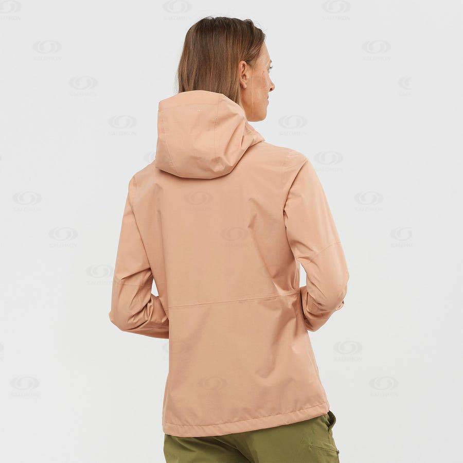 Pink Women's Salomon OUTRACK WATERPROOF 2.5L Waterproof Jackets | USA-W2700