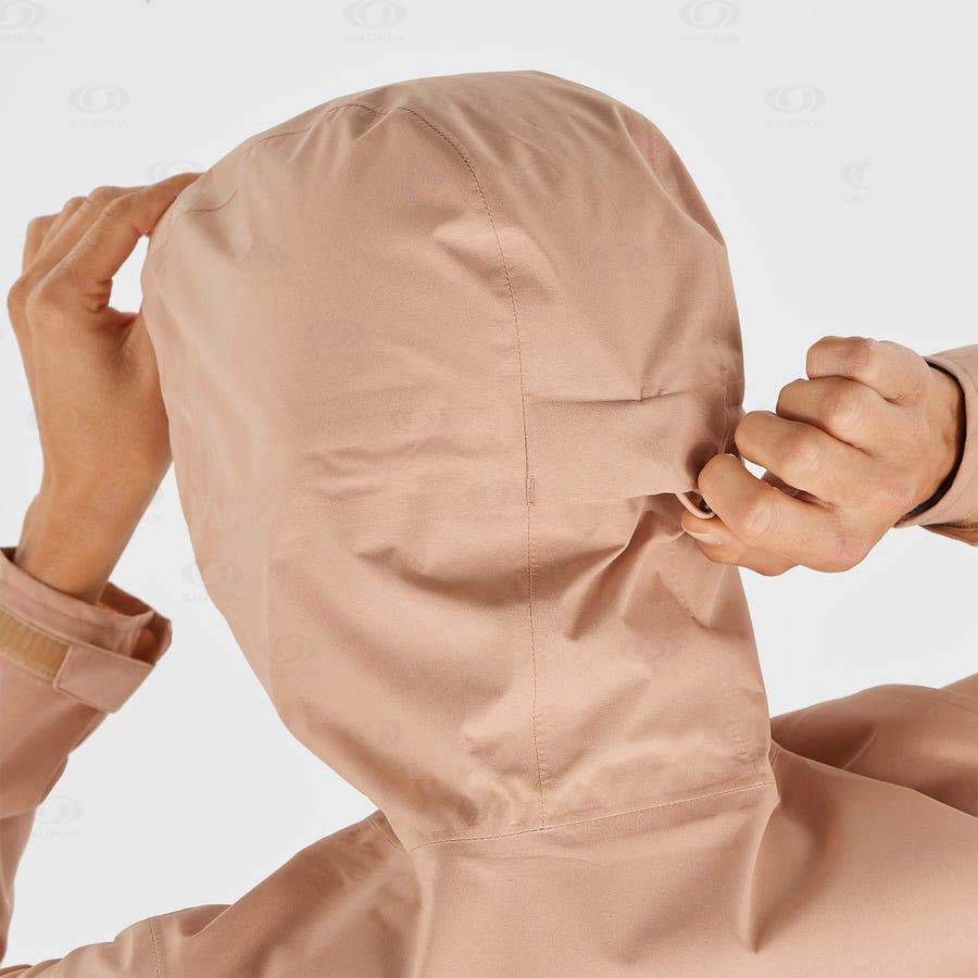 Pink Women's Salomon OUTRACK WATERPROOF 2.5L Waterproof Jackets | USA-W2700