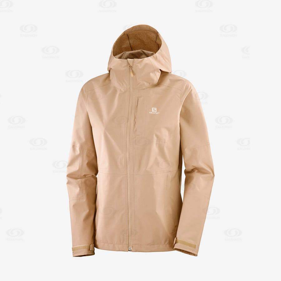 Pink Women\'s Salomon OUTRACK WATERPROOF 2.5L Waterproof Jackets | USA-W2700