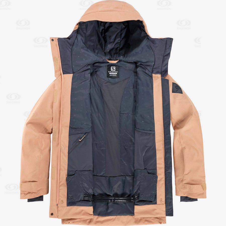 Pink Women's Salomon STANCE CARGO Ski Jackets | USA-A2214