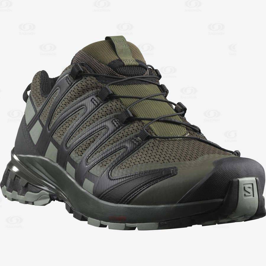 Purple / Grey Men's Salomon XA PRO 3D V8 WIDE Trail Running Shoes | USA-W1680