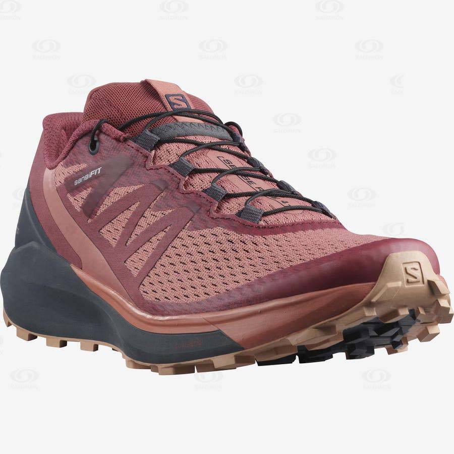 Purple / Orange Women's Salomon SENSE RIDE 4 Trail Running Shoes | USA-O2125
