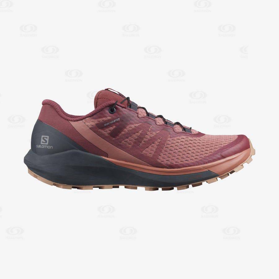Purple / Orange Women\'s Salomon SENSE RIDE 4 Trail Running Shoes | USA-O2125