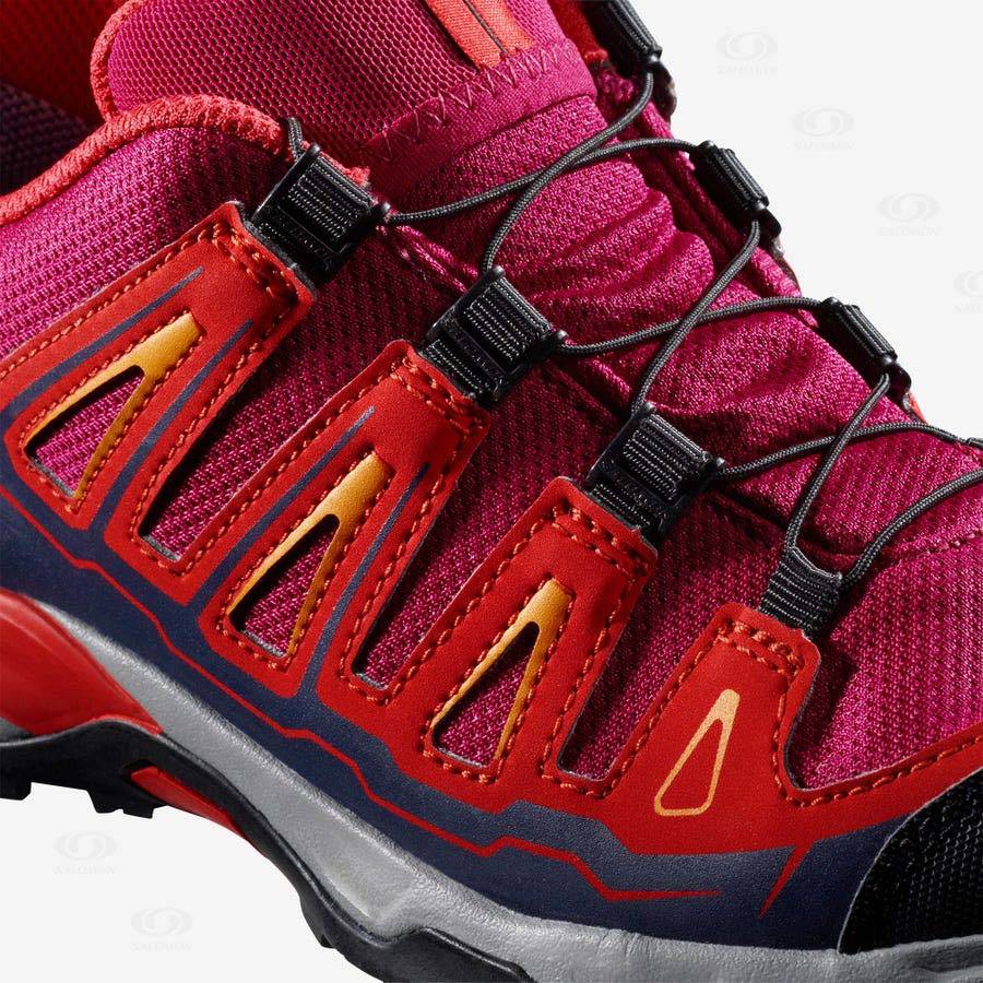Red Kids' Salomon X-ULTRA MID GORE-TEX Waterproof Shoes | USA-A2515