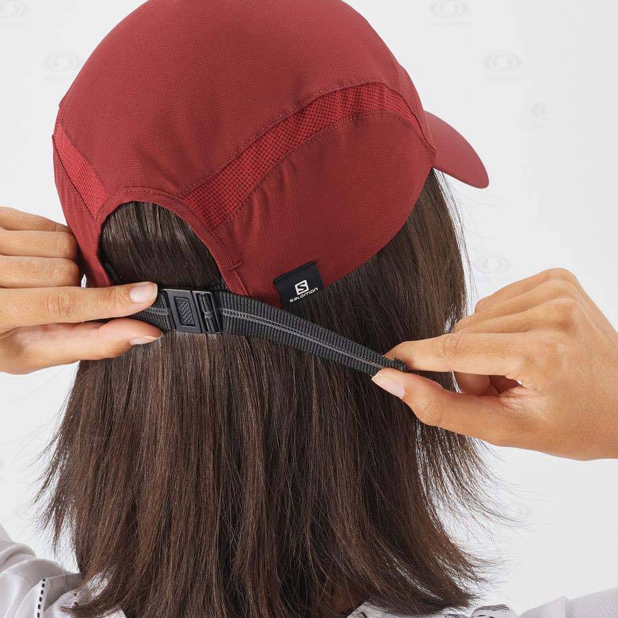 Red Men's Salomon XA Hats | USA-L1893
