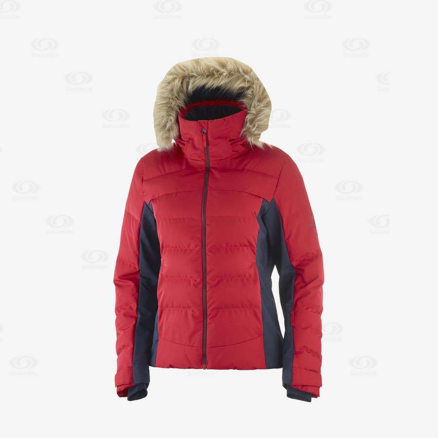 Red Women\'s Salomon STORMCOZY Ski Jackets | USA-M2280