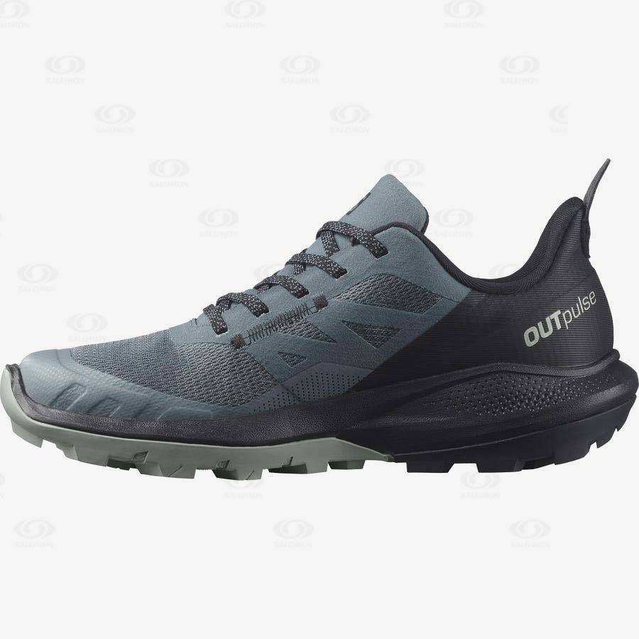 Silver Women's Salomon OUTPULSE Hiking Shoes | USA-S2157