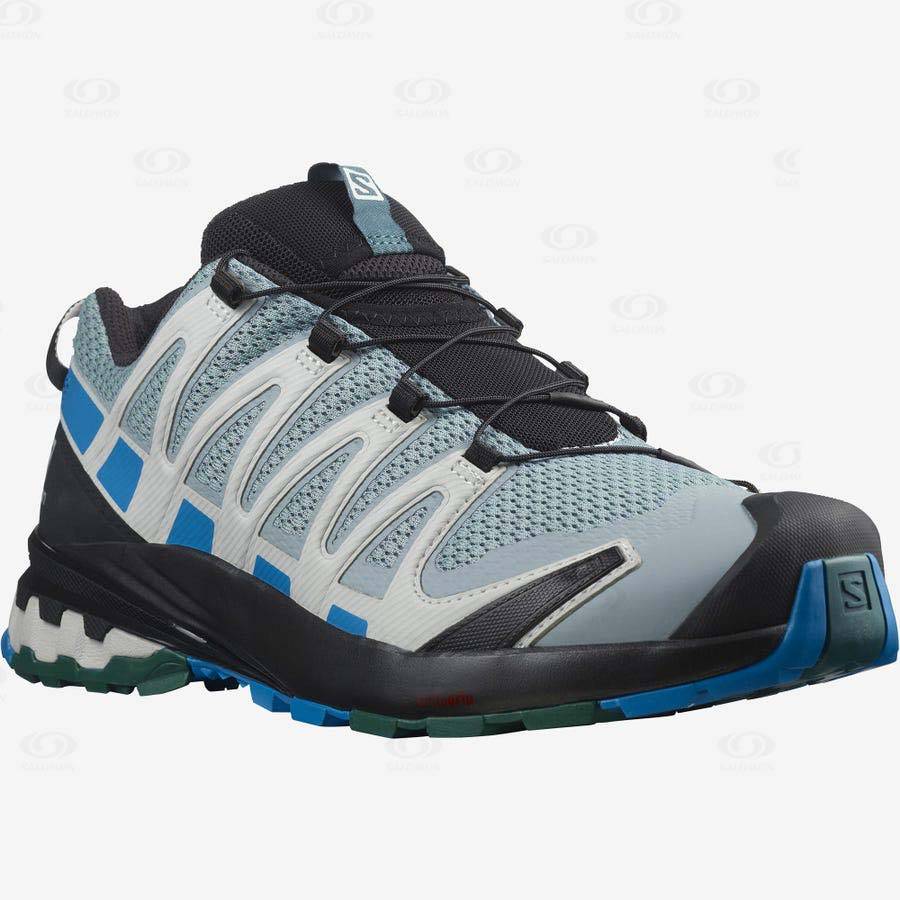 Turquoise Men's Salomon XA PRO 3D v8 Hiking Shoes | USA-O2141