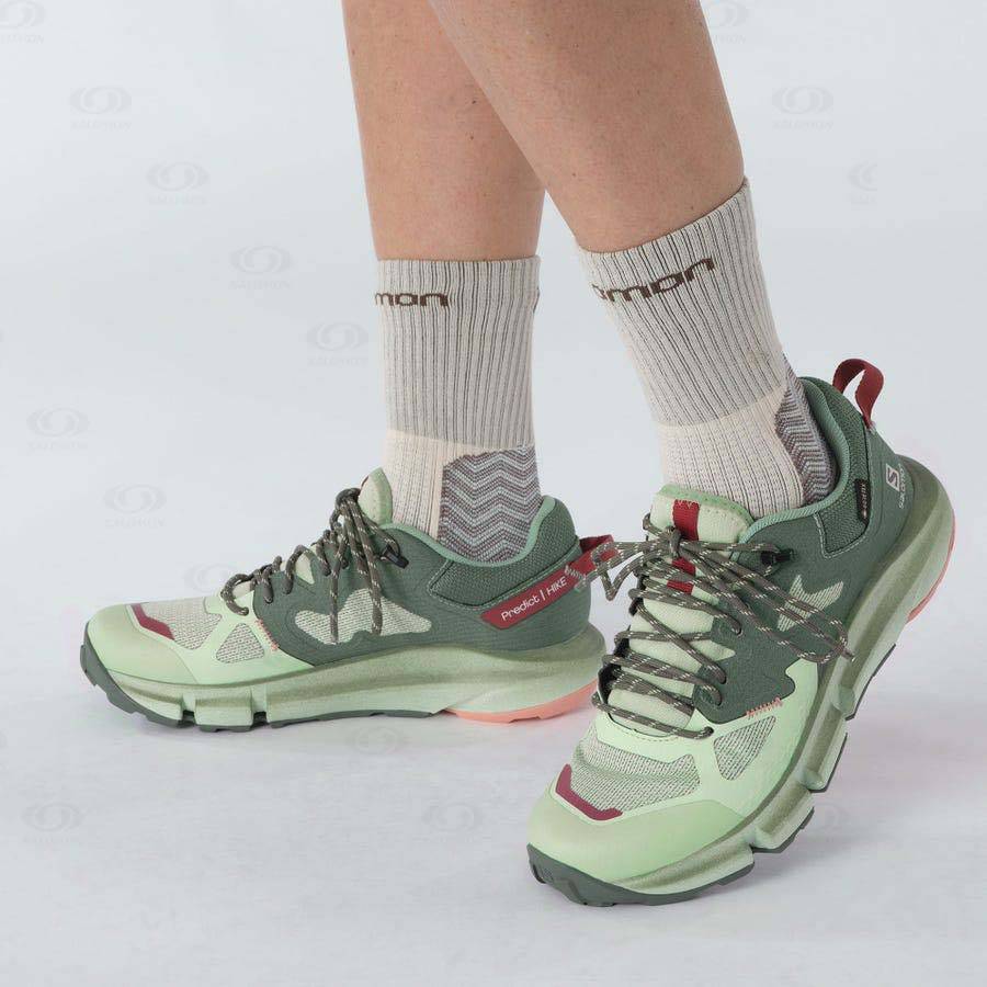 Turquoise Women's Salomon PREDICT HIKE GORE-TEX Waterproof Shoes | USA-M1902