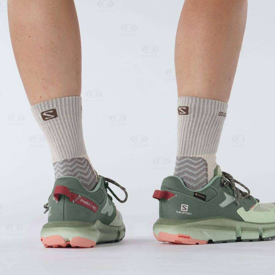 Turquoise Women's Salomon PREDICT HIKE GORE-TEX Waterproof Shoes | USA-M1902