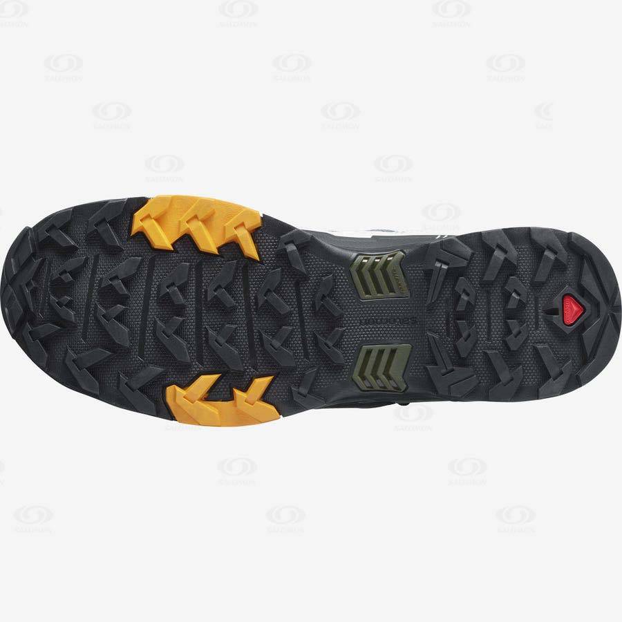 White / Black Men's Salomon X ULTRA 4 MID GORE-TEX Hiking Boots | USA-M2098