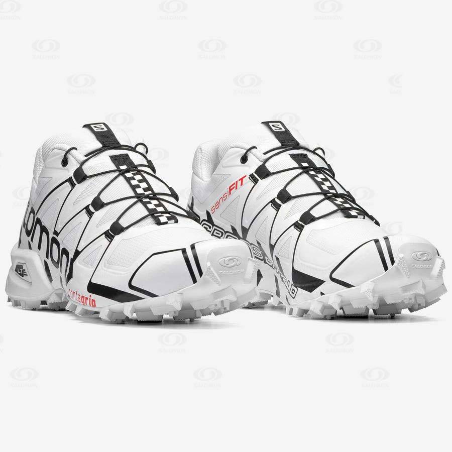 White Men's Salomon SPEEDCROSS OFFROAD Sneakers | USA-O2204