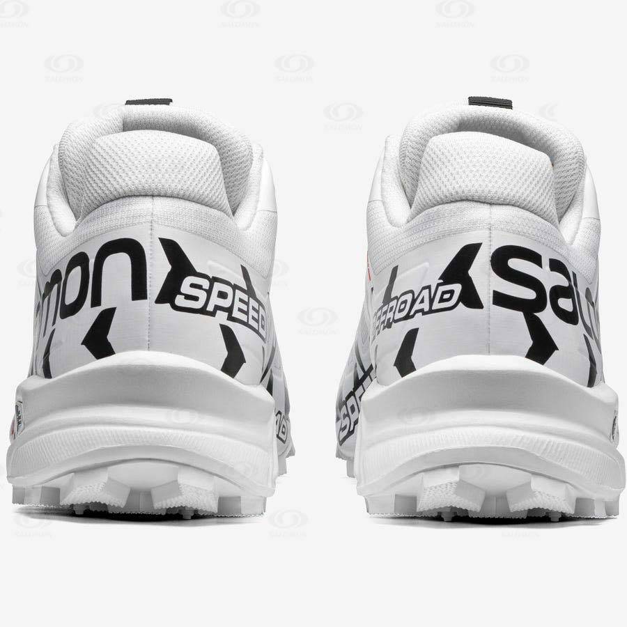 White Men's Salomon SPEEDCROSS OFFROAD Sneakers | USA-O2204
