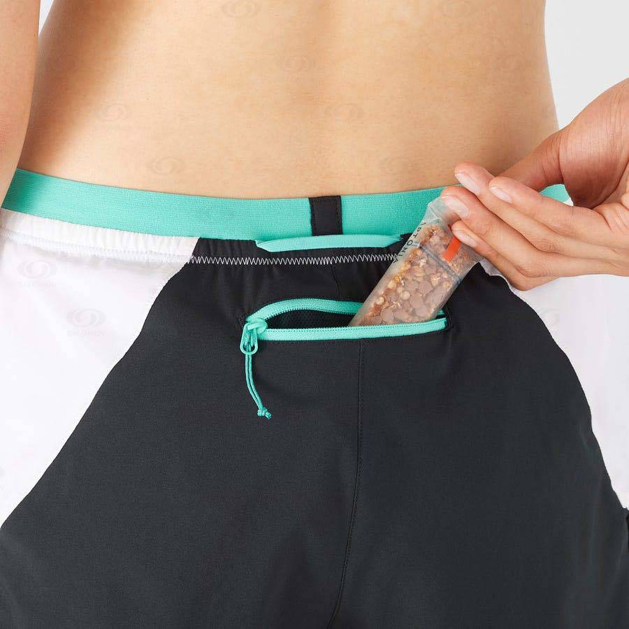 White Women's Salomon CROSS 2IN1 Shorts | USA-O1012