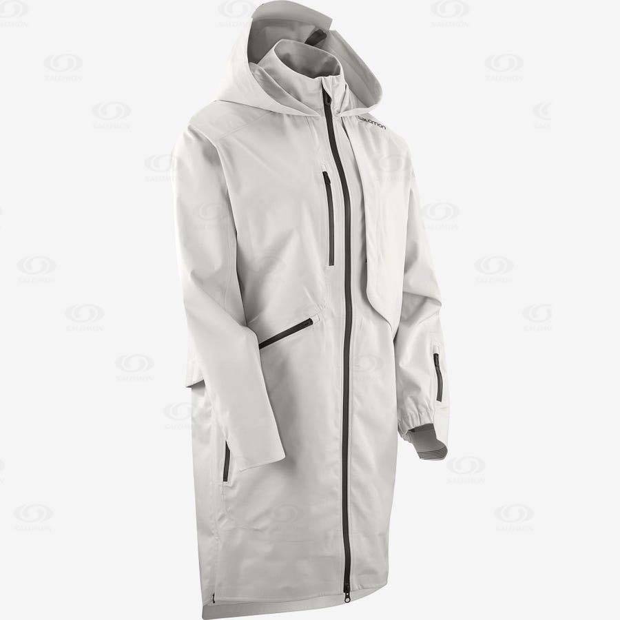 White Women's Salomon OUTLIFE WP COMMUTER PARKA W Waterproof Jackets | USA-N2009