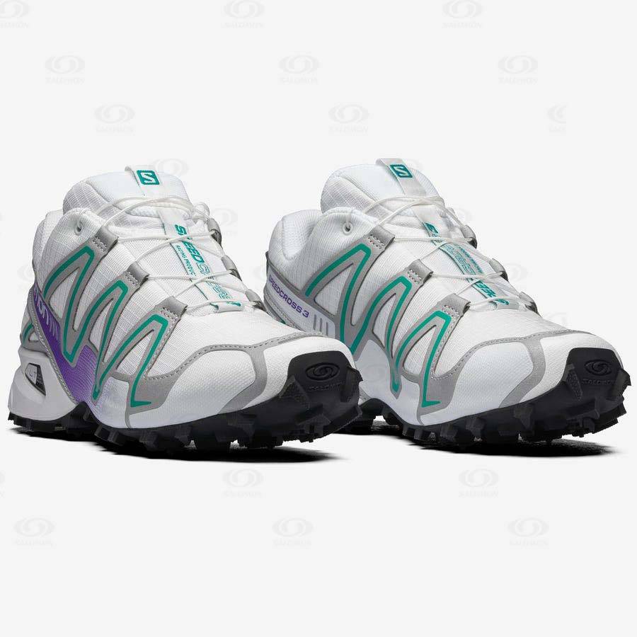 White Women's Salomon SPEEDCROSS 3 Sneakers | USA-N2282