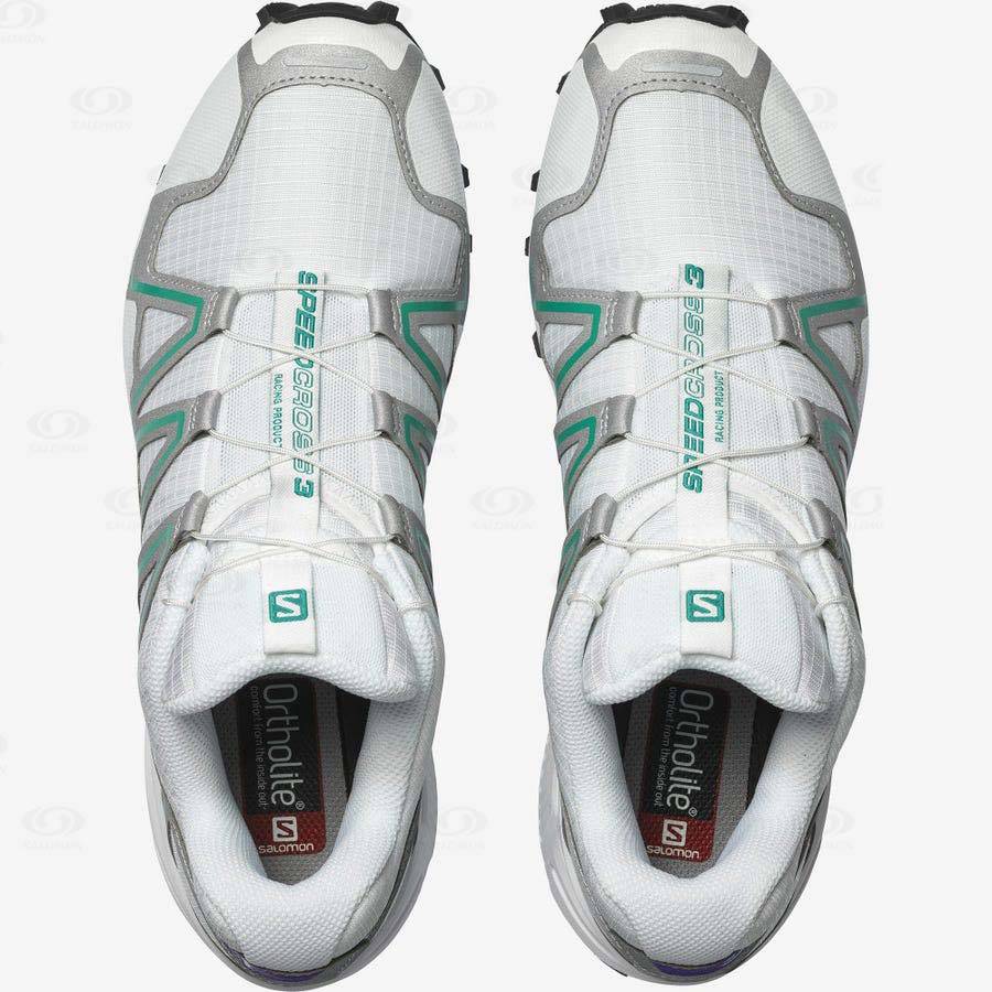 White Women's Salomon SPEEDCROSS 3 Sneakers | USA-N2282