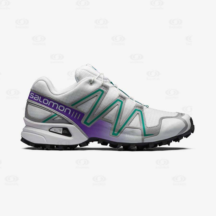 White Women\'s Salomon SPEEDCROSS 3 Sneakers | USA-N2282