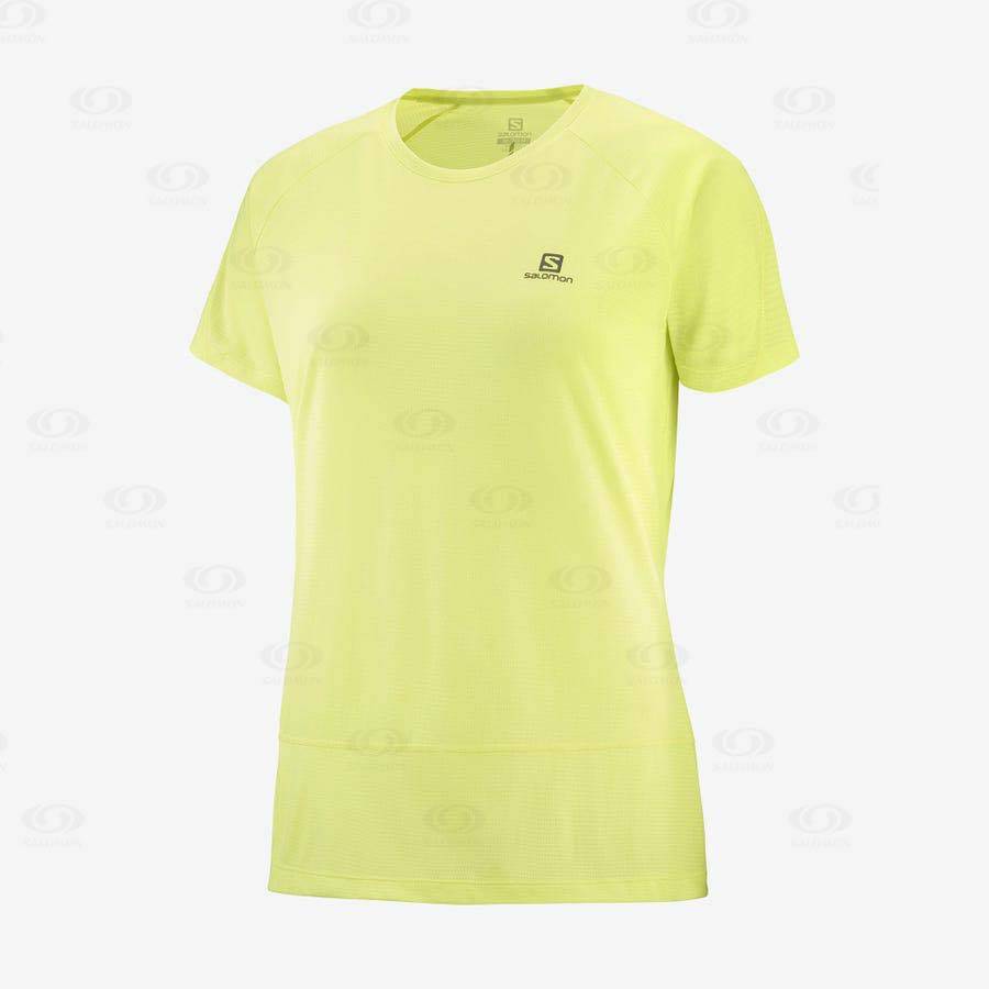 Ye Women\'s Salomon CROSS RUN T Shirts | USA-M2595