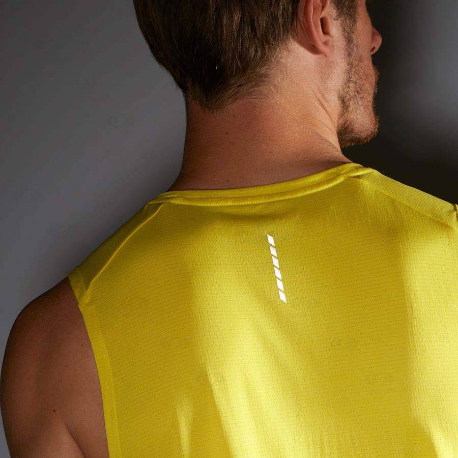 Yellow Men's Salomon CROSS RUN T Shirts | USA-A2221